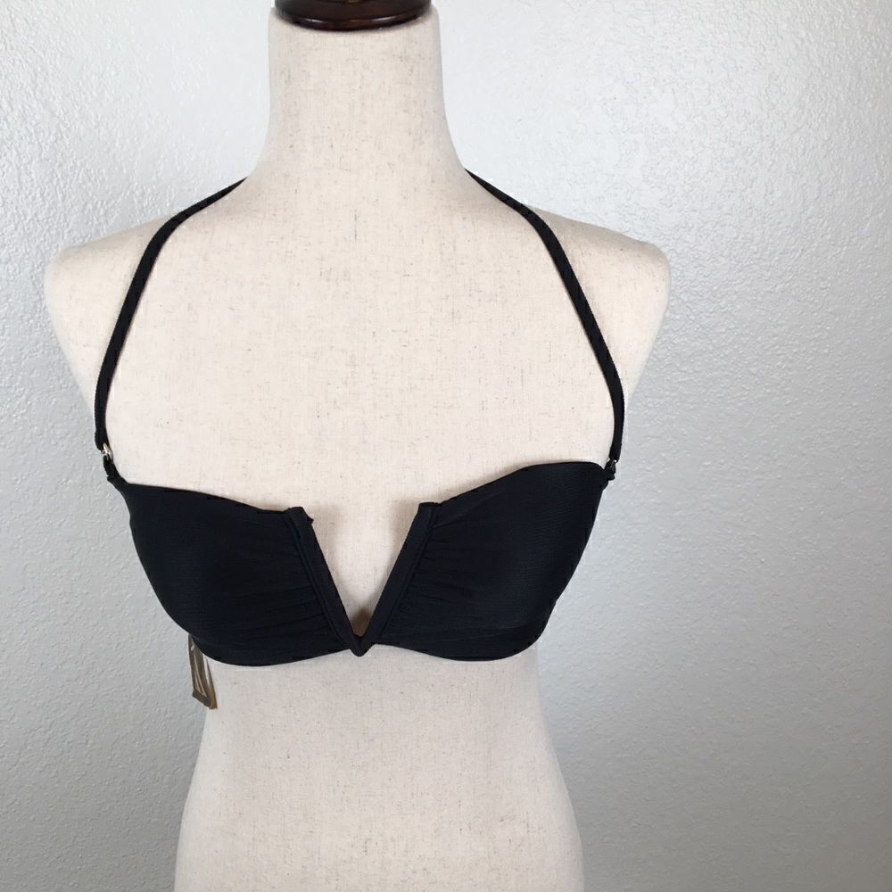 NWT Cape Juby super strappy black bikini top M